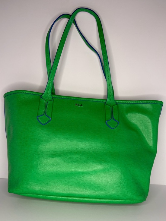 Ralph Lauren Handbags - Green Leather Tote Bag by Ralph Lauren
